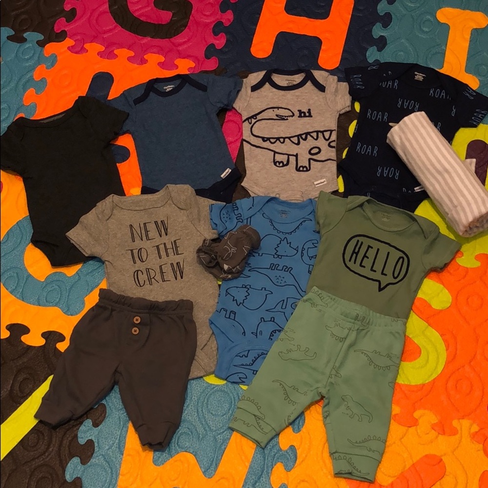 11 piece newborn boy set